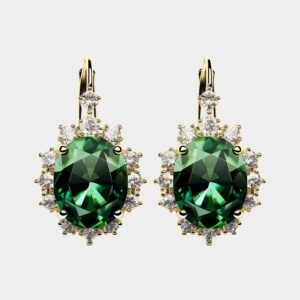 Exquisite 18K Gold Diamond Cluster Earrings